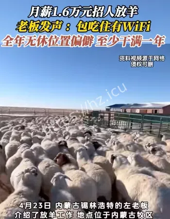 月薪1.6万放羊